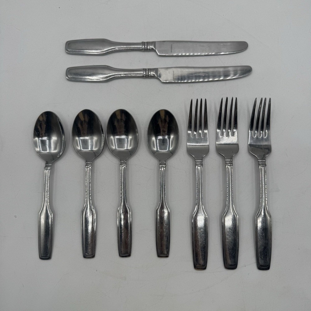 ONEIDA Stainless Flatware Replacement Lot Of 9 Vtg DANFORTH Spoon Forks Knives